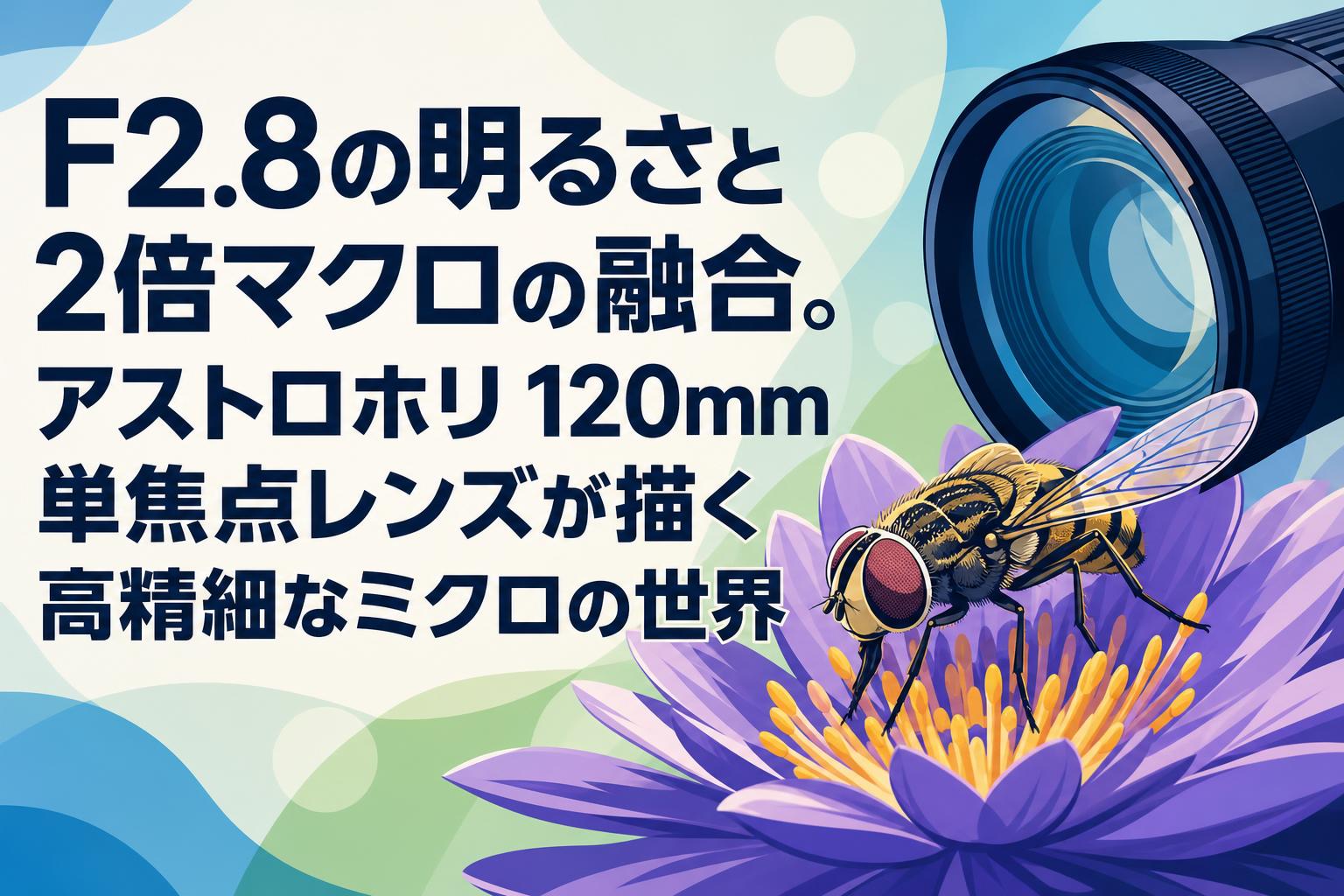 F2.8の明るさと2倍マクロの融合。アストロホリ 120mm単焦点レンズが描く高精細なミクロの世界