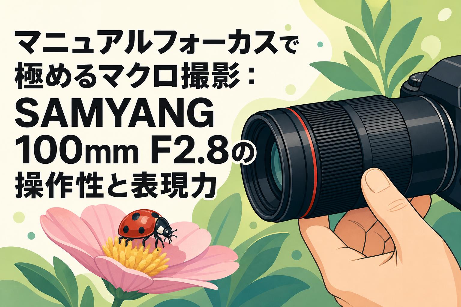 マニュアルフォーカスで極めるマクロ撮影：SAMYANG 100mm F2.8の操作性と表現力