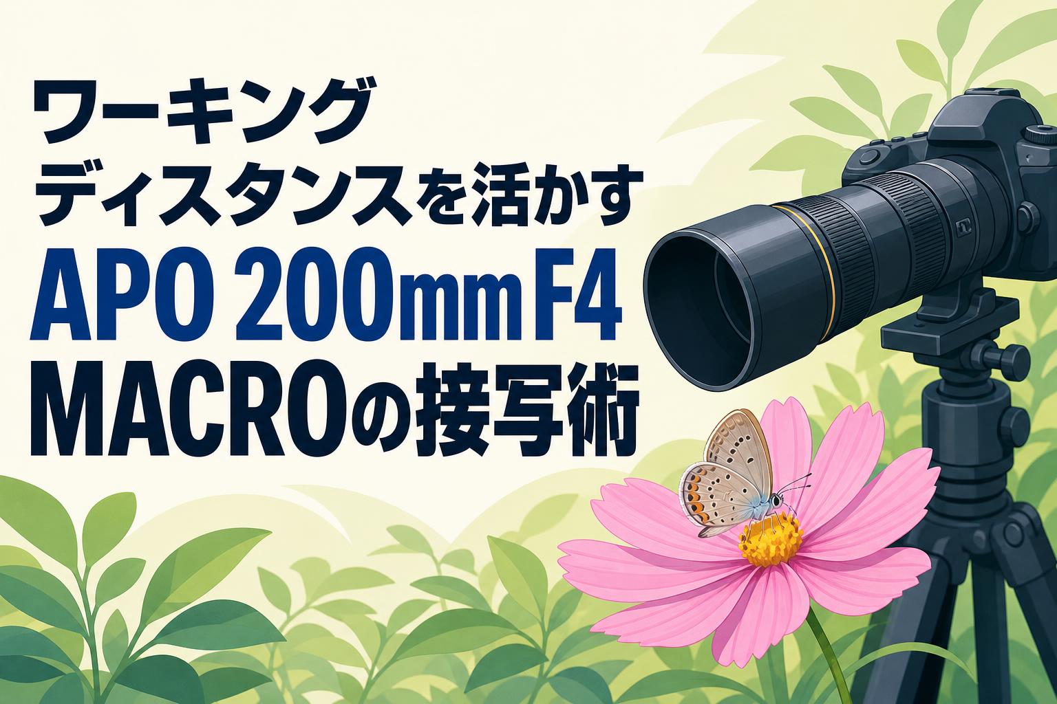 ワーキングディスタンスを活かす APO 200mm F4 MACROの接写術