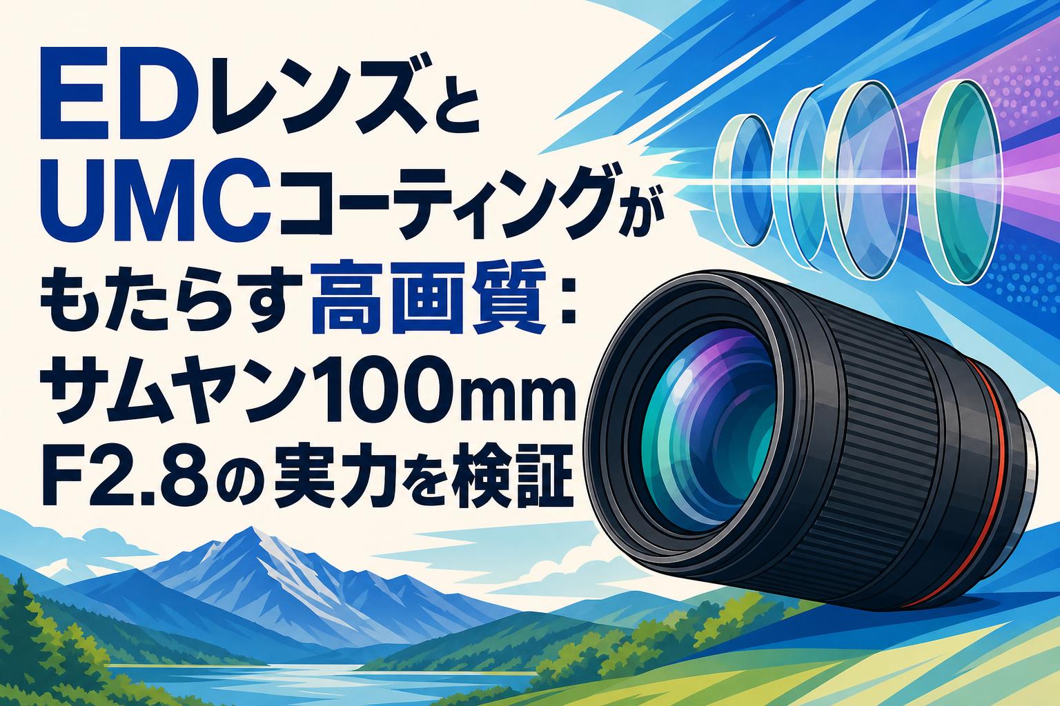 EDレンズとUMCコーティングがもたらす高画質：サムヤン100mm F2.8の実力を検証