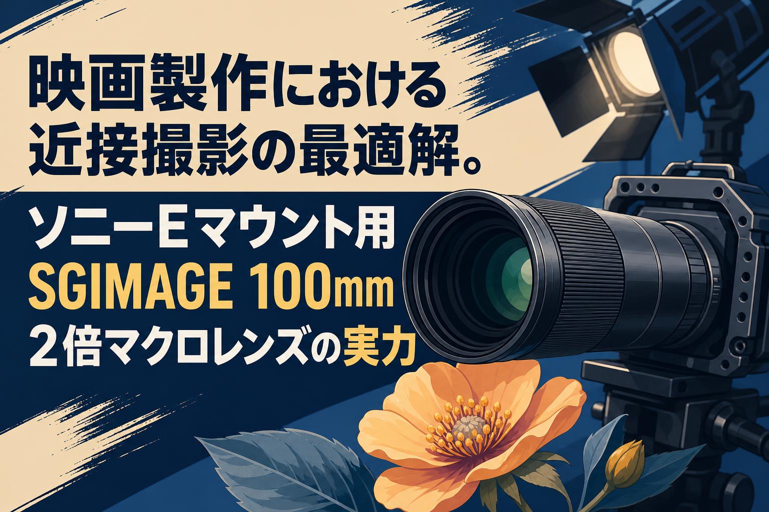 映画製作における近接撮影の最適解。ソニーEマウント用SGIMAGE 100mm 2倍マクロレンズの実力