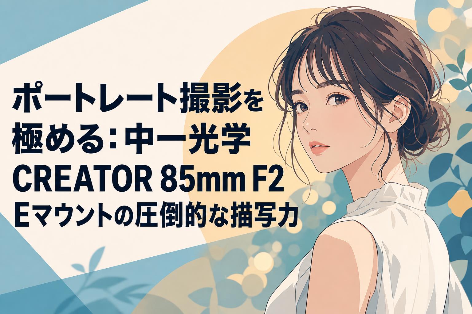 ポートレート撮影を極める：中一光学 CREATOR 85mm F2 Eマウントの圧倒的な描写力