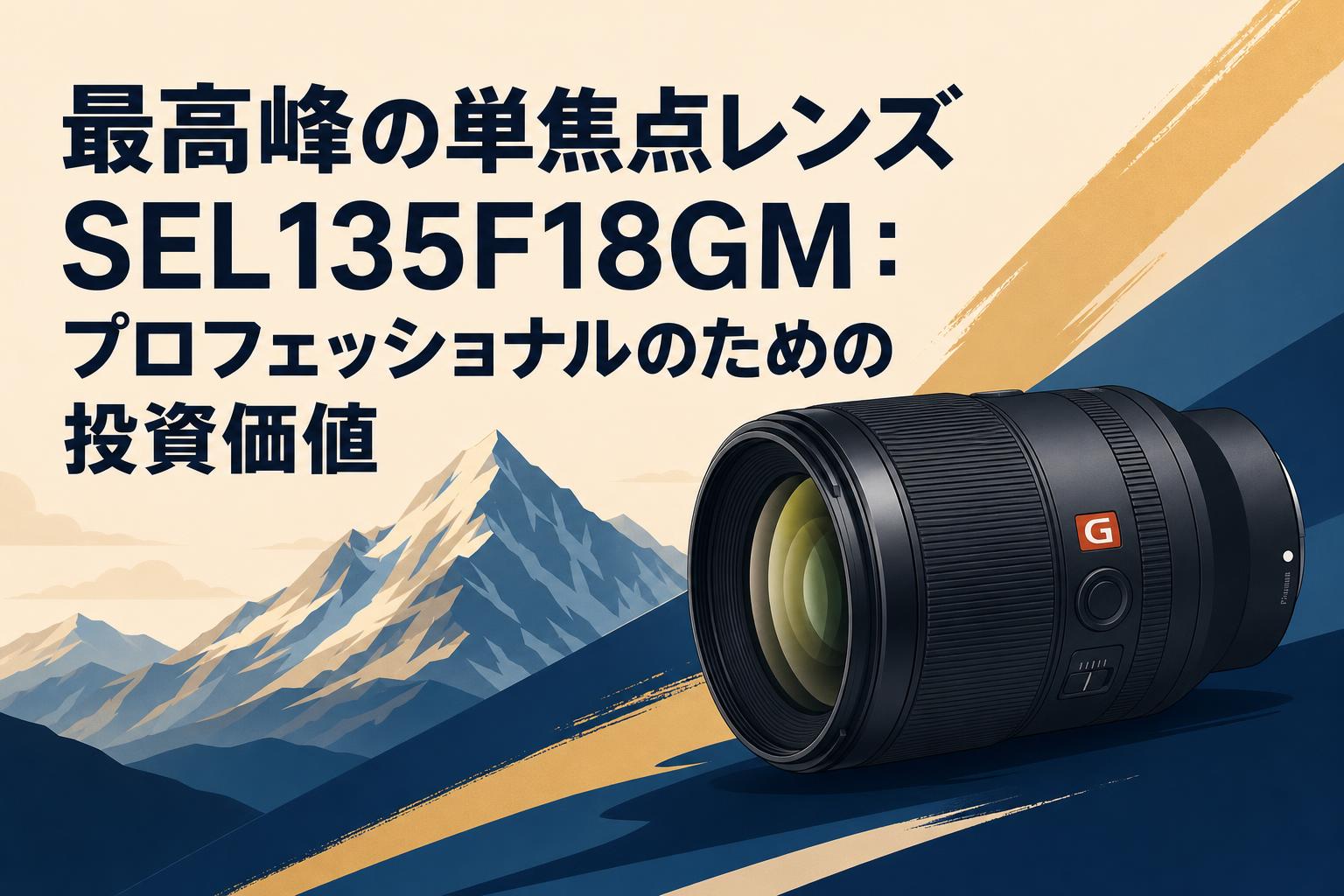 最高峰の単焦点レンズSEL135F18GM：プロフェッショナルのための投資価値