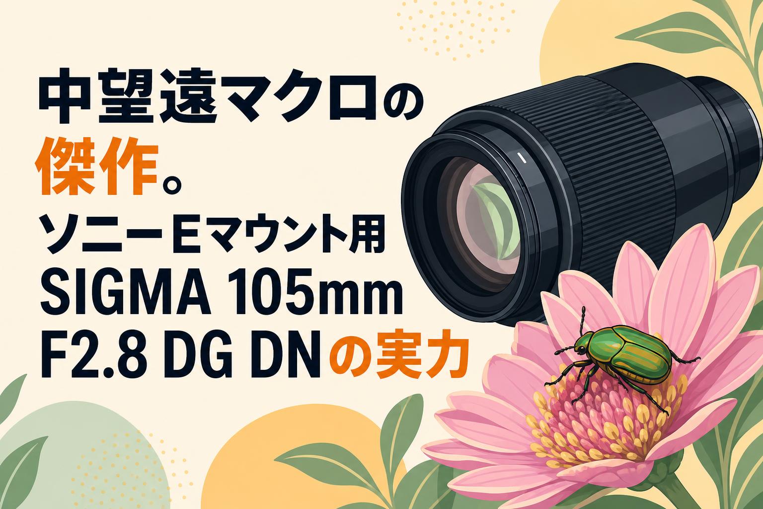 中望遠マクロの傑作。ソニーEマウント用SIGMA 105mm F2.8 DG DNの実力
