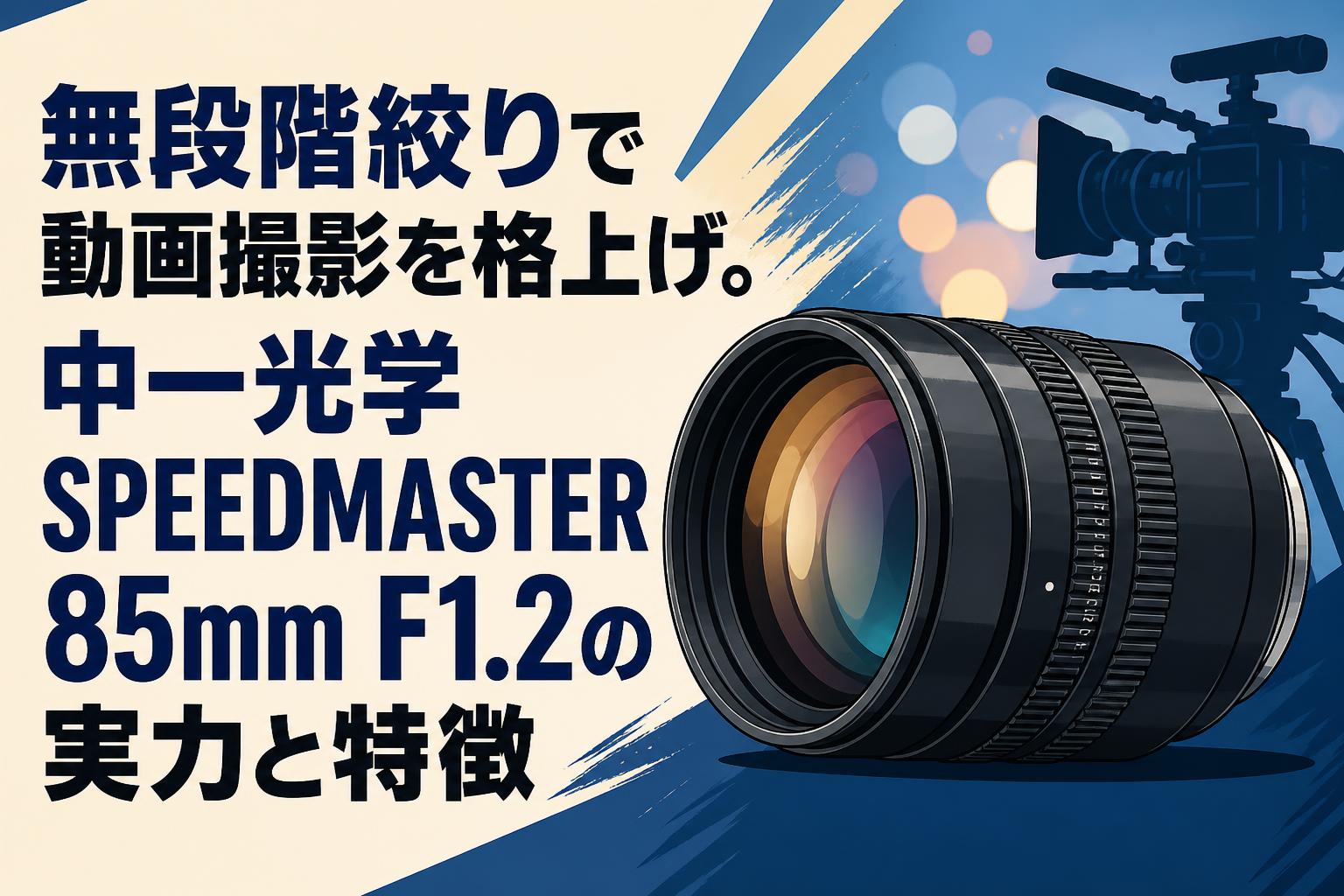 無段階絞りで動画撮影を格上げ。中一光学 SPEEDMASTER 85mm F1.2の実力と特徴
