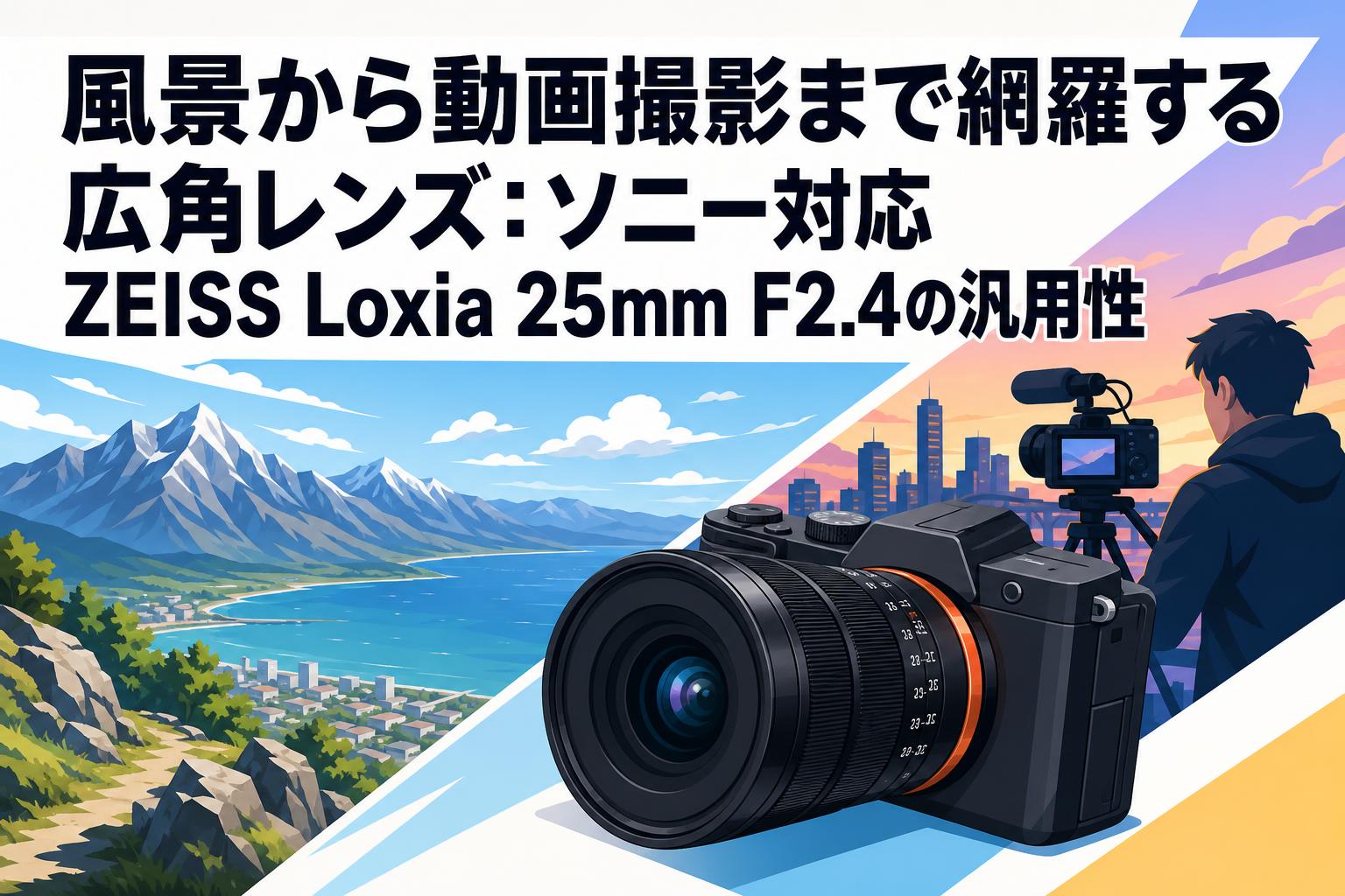 風景から動画撮影まで網羅する広角レンズ：ソニー対応ZEISS Loxia 25mm F2.4の汎用性