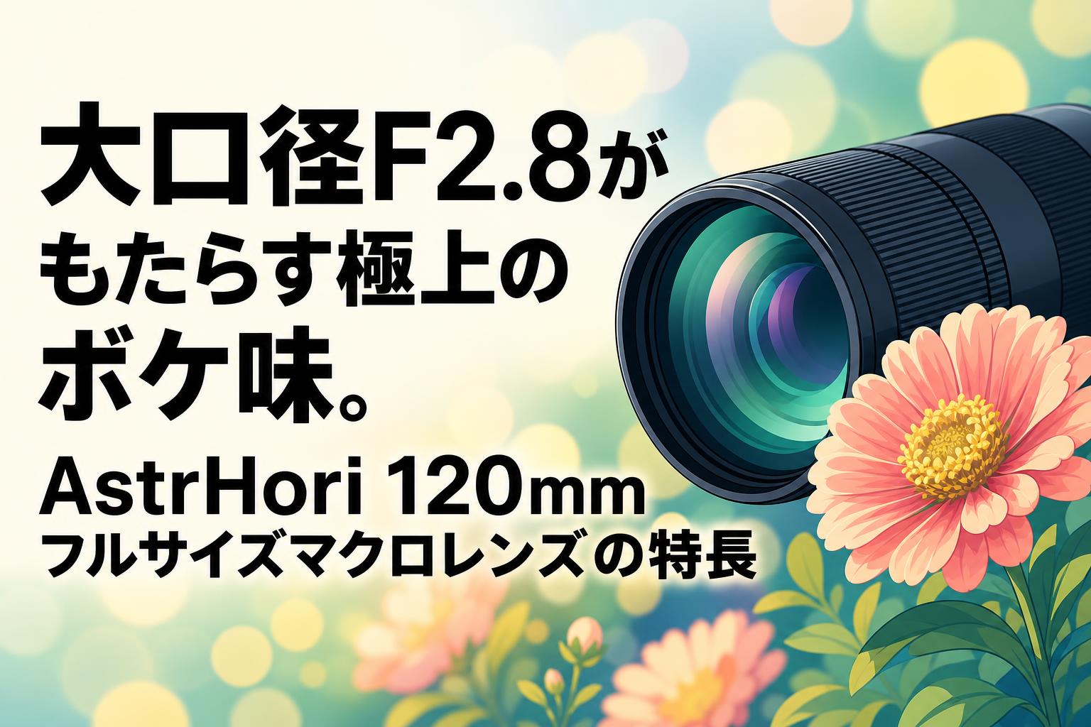 大口径F2.8がもたらす極上のボケ味。AstrHori 120mm フルサイズマクロレンズの特長