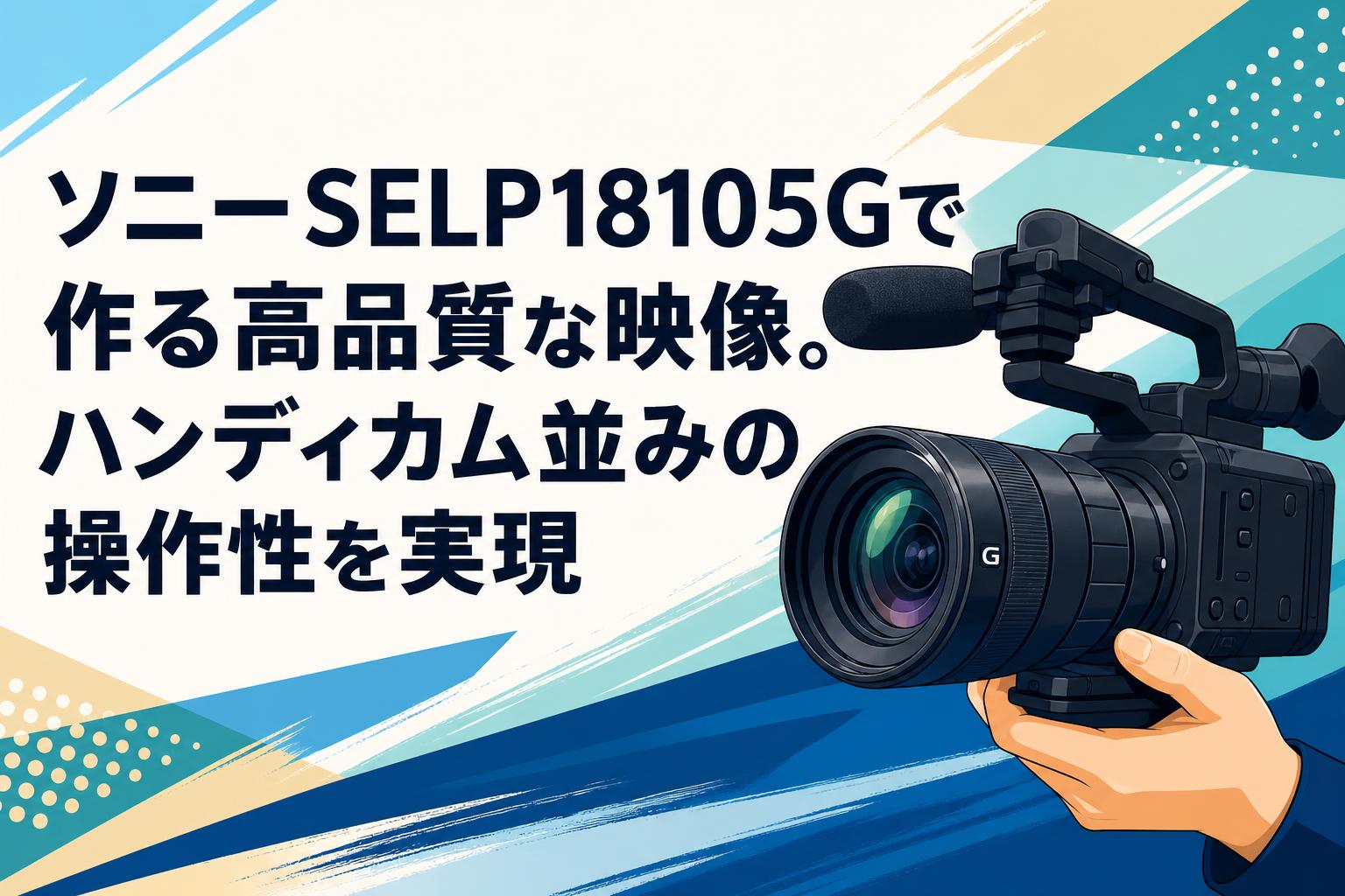 ソニーSELP18105Gで作る高品質な映像。ハンディカム並みの操作性を実現