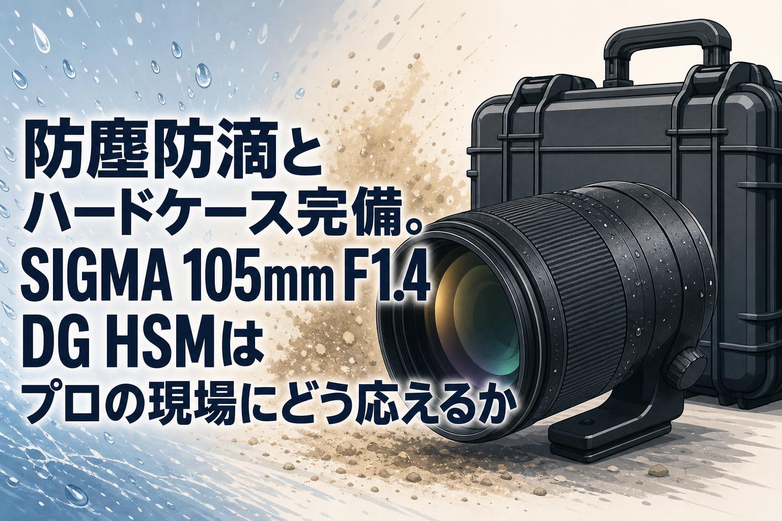 防塵防滴とハードケース完備。SIGMA 105mm F1.4 DG HSMはプロの現場にどう応えるか
