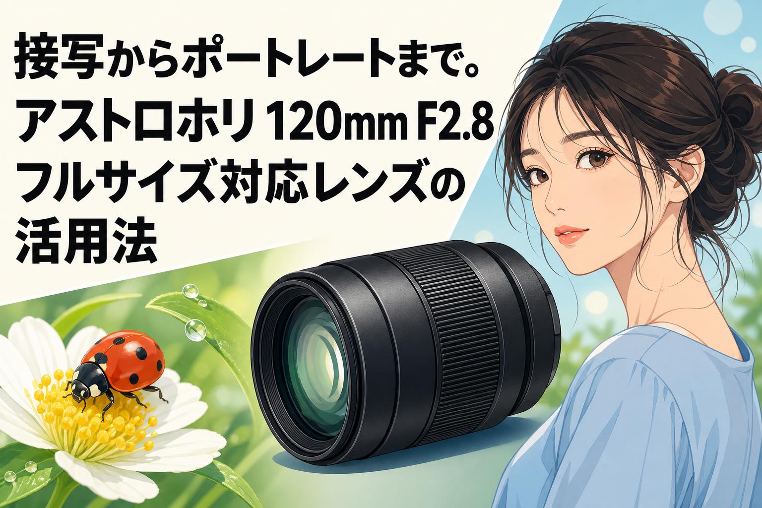 接写からポートレートまで。アストロホリ 120mm F2.8 フルサイズ対応レンズの活用法