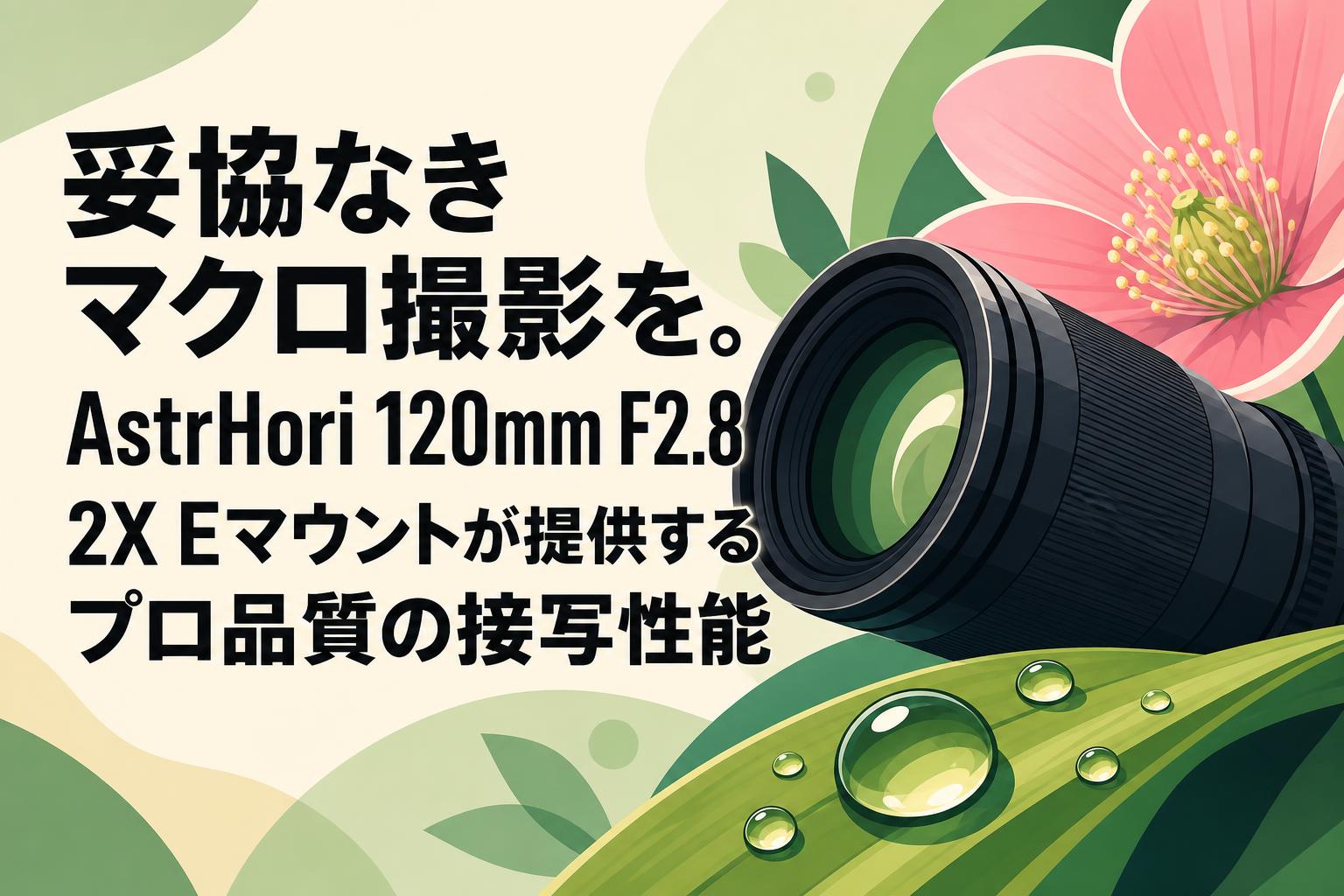 妥協なきマクロ撮影を。AstrHori 120mm F2.8 2X Eマウントが提供するプロ品質の接写性能