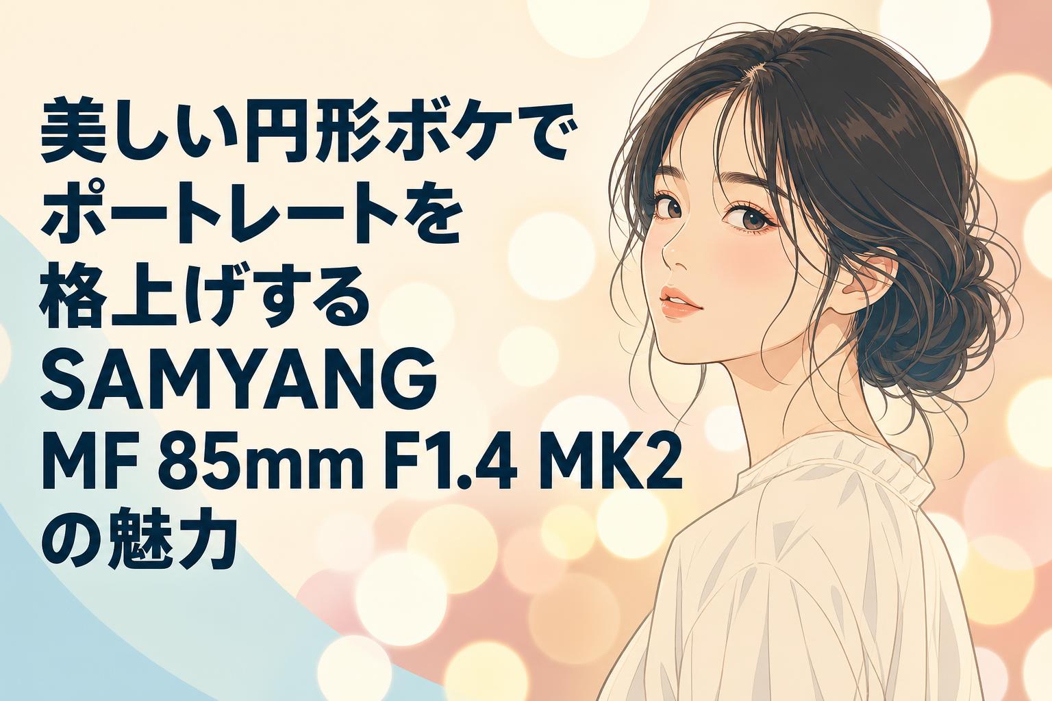 美しい円形ボケでポートレートを格上げするSAMYANG MF 85mm F1.4 MK2の魅力