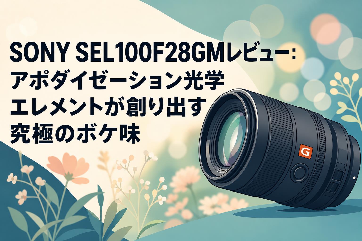 SONY SEL100F28GMレビュー：アポダイゼーション光学エレメントが創り出す究極のボケ味