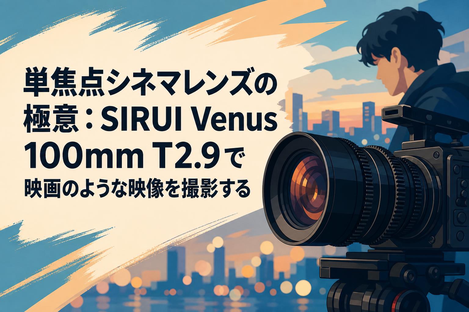 単焦点シネマレンズの極意：SIRUI Venus 100mm T2.9で映画のような映像を撮影する