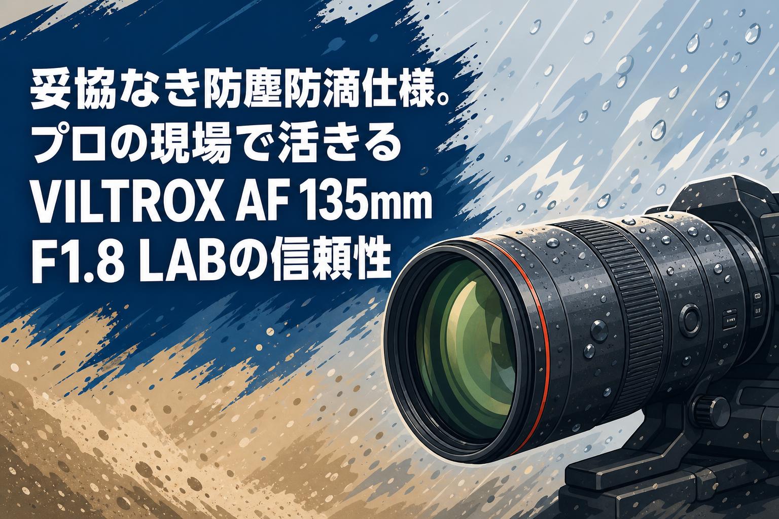 妥協なき防塵防滴仕様。プロの現場で活きるVILTROX AF 135mm F1.8 LABの信頼性