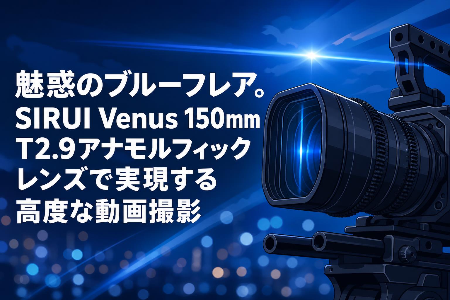魅惑のブルーフレア。SIRUI Venus 150mm T2.9アナモルフィックレンズで実現する高度な動画撮影