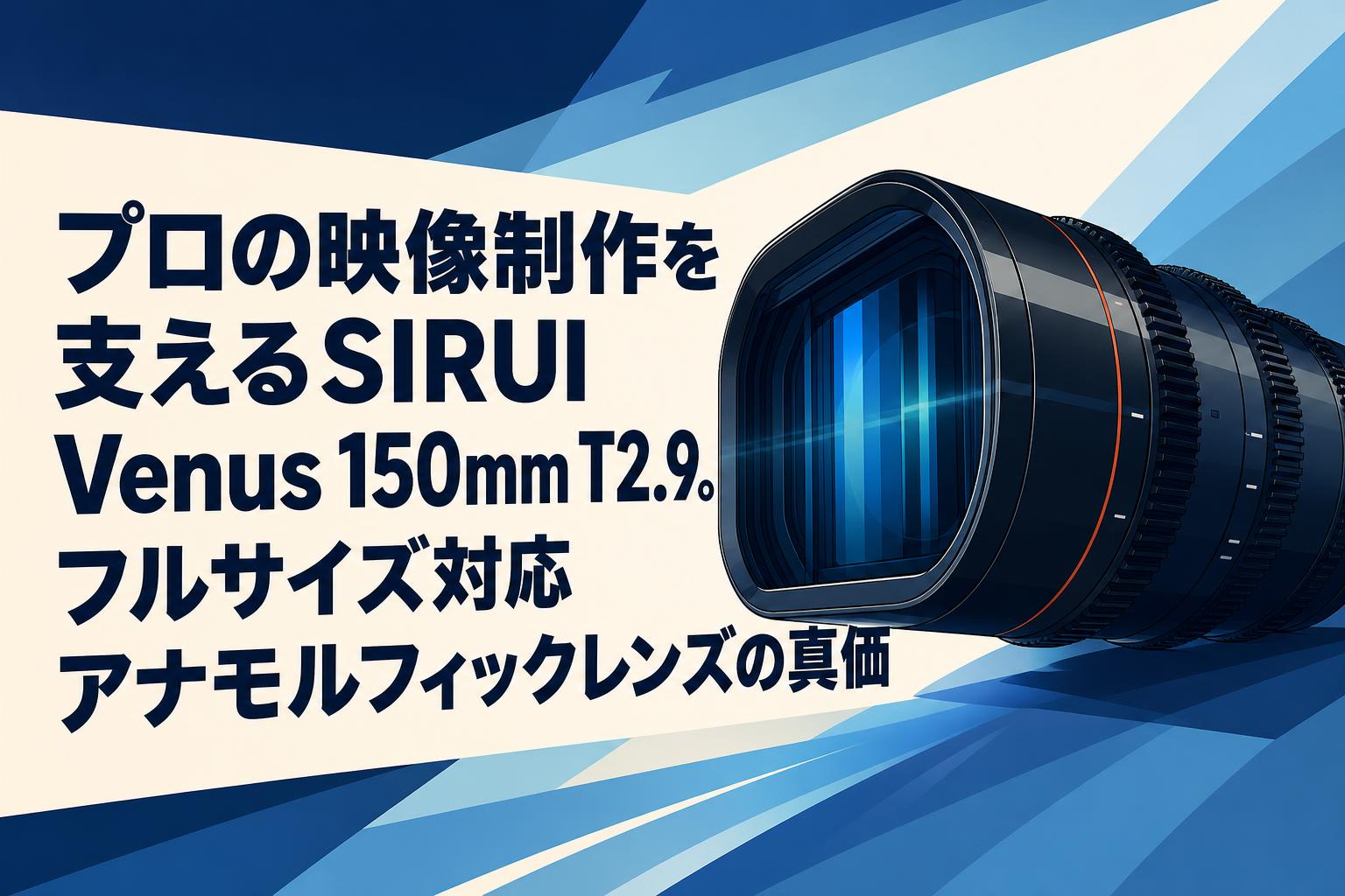 プロの映像制作を支えるSIRUI Venus 150mm T2.9。フルサイズ対応アナモルフィックレンズの真価