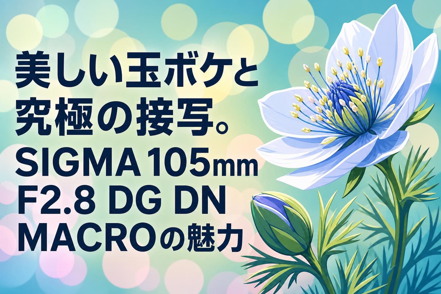 美しい玉ボケと究極の接写。SIGMA 105mm F2.8 DG DN MACROの魅力