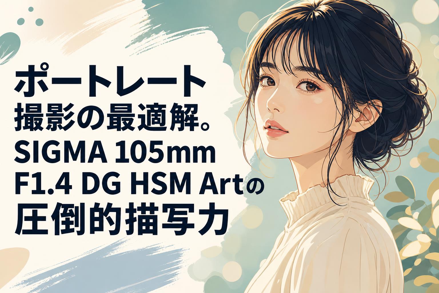 ポートレート撮影の最適解。SIGMA 105mm F1.4 DG HSM Artの圧倒的描写力