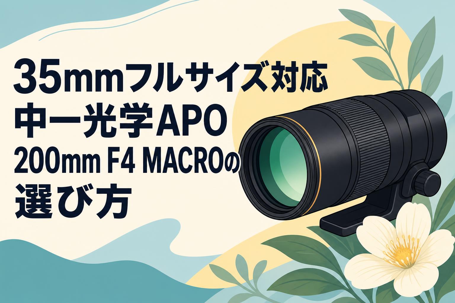 35mmフルサイズ対応 中一光学APO 200mm F4 MACROの選び方