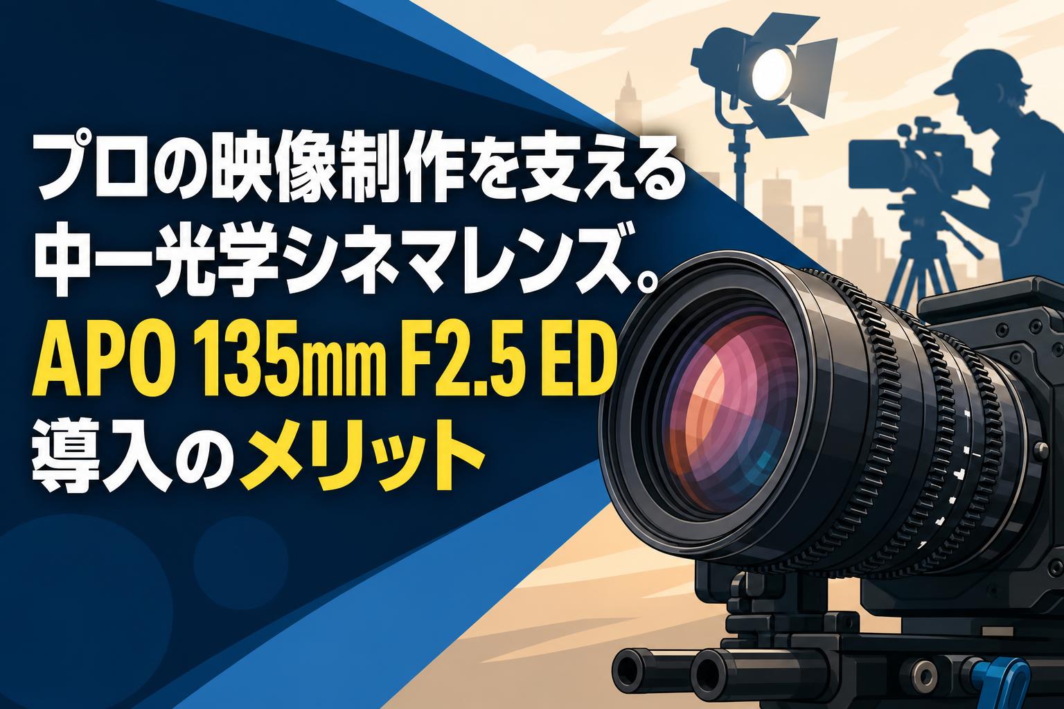 プロの映像制作を支える中一光学シネマレンズ。APO 135mm F2.5 ED導入のメリット