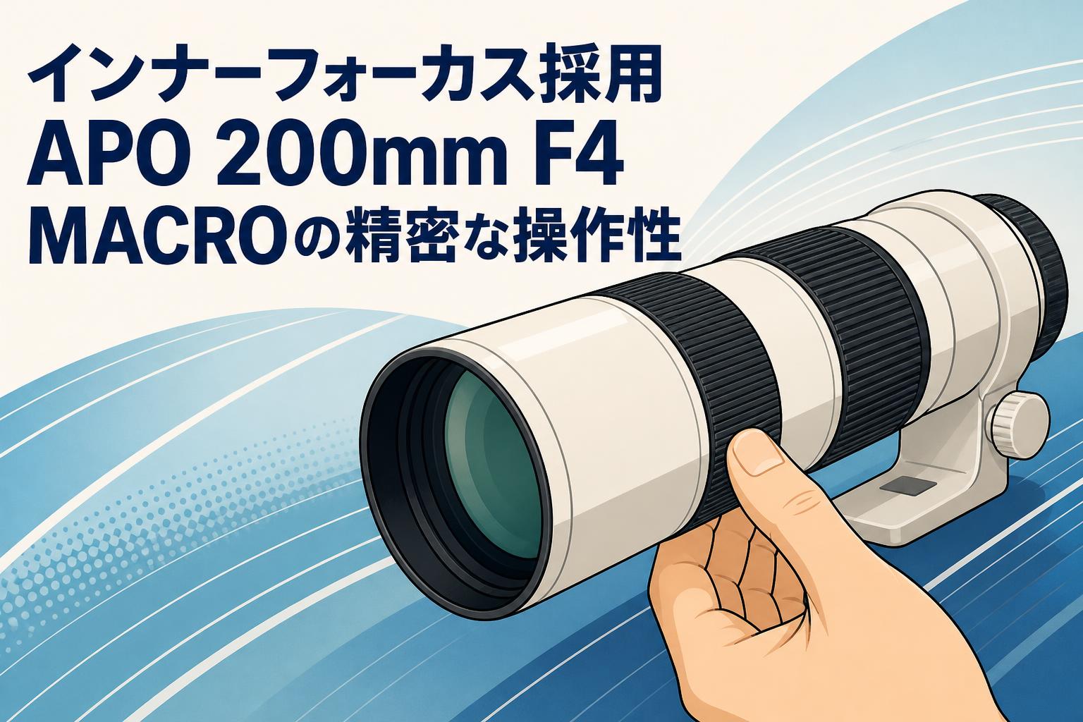 インナーフォーカス採用 APO 200mm F4 MACROの精密な操作性