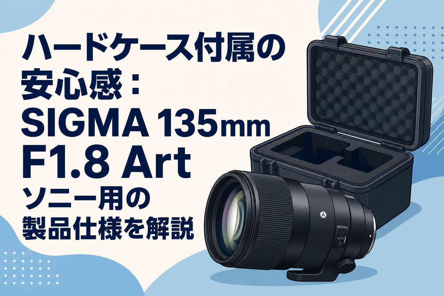 ハードケース付属の安心感：SIGMA 135mm F1.8 Art ソニー用の製品仕様を解説