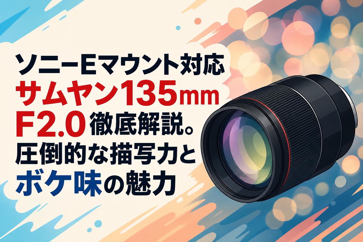 ソニーEマウント対応サムヤン135mm F2.0徹底解説。圧倒的な描写力とボケ味の魅力