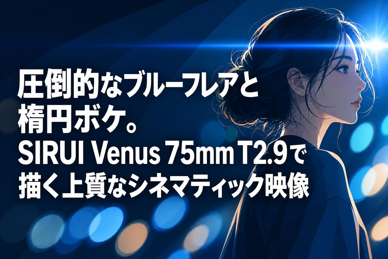 圧倒的なブルーフレアと楕円ボケ。SIRUI Venus 75mm T2.9で描く上質なシネマティック映像