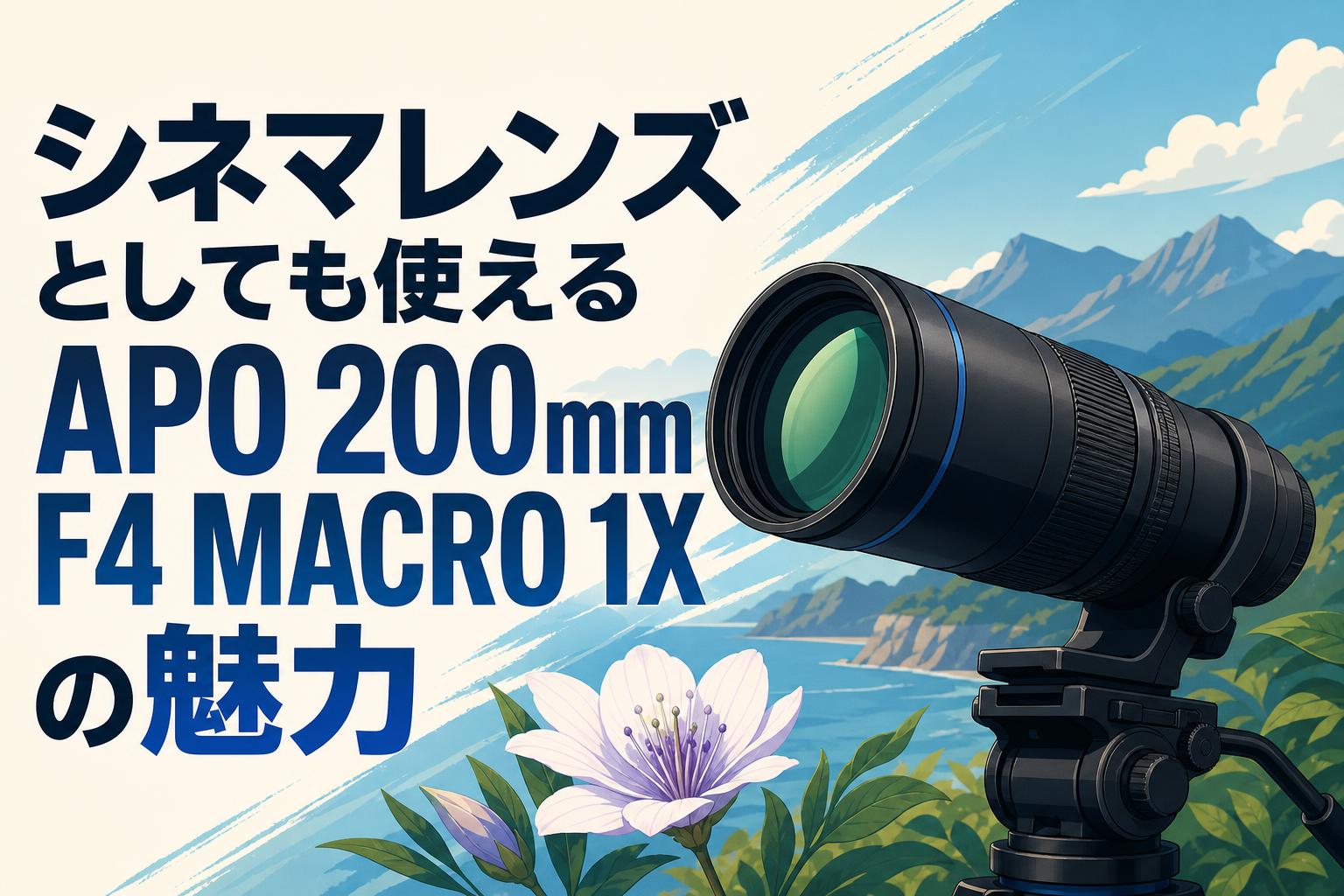 シネマレンズとしても使える APO 200mm F4 MACRO 1Xの魅力