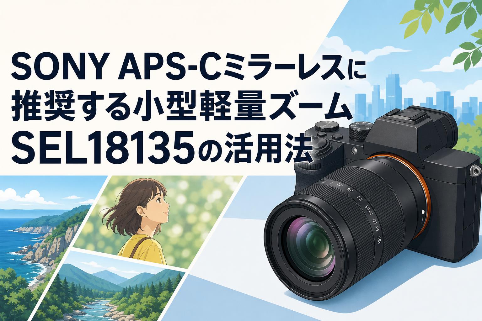 SONY APS-Cミラーレスに推奨する小型軽量ズームSEL18135の活用法