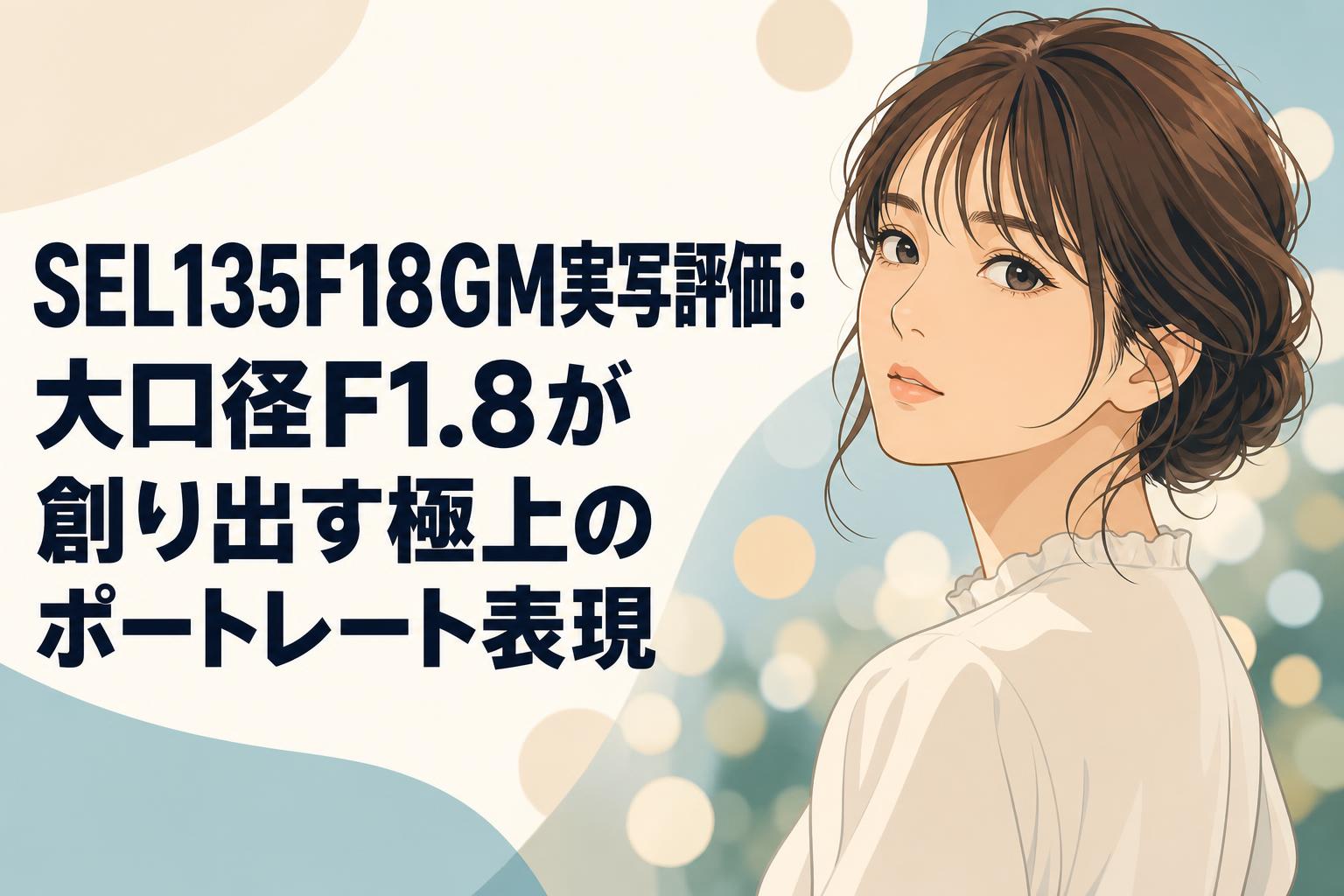 SEL135F18GM実写評価：大口径F1.8が創り出す極上のポートレート表現