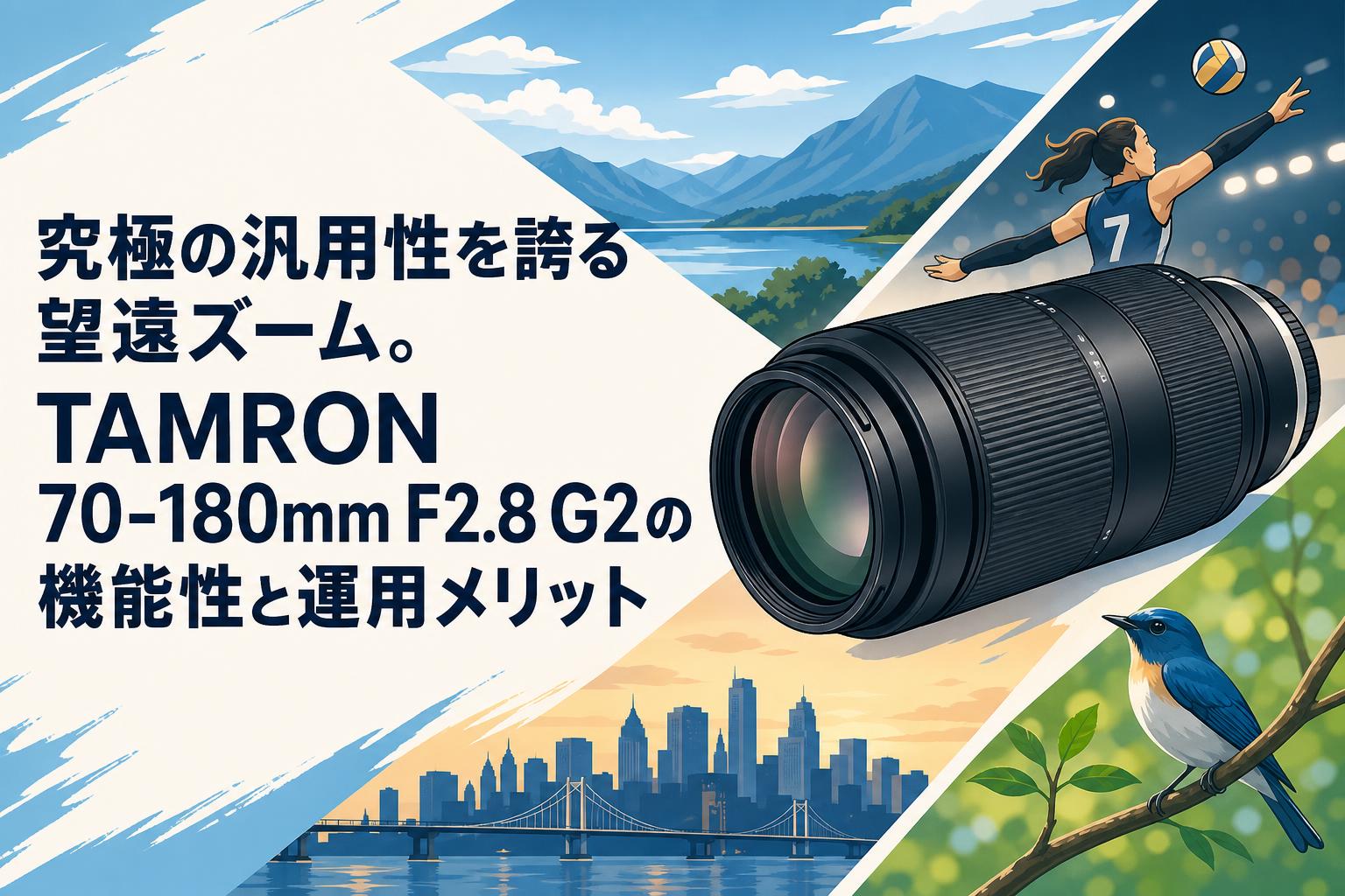 究極の汎用性を誇る望遠ズーム。TAMRON 70-180mm F2.8 G2の機能性と運用メリット