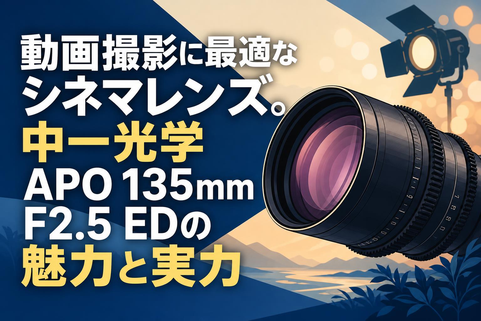 動画撮影に最適なシネマレンズ。中一光学 APO 135mm F2.5 EDの魅力と実力