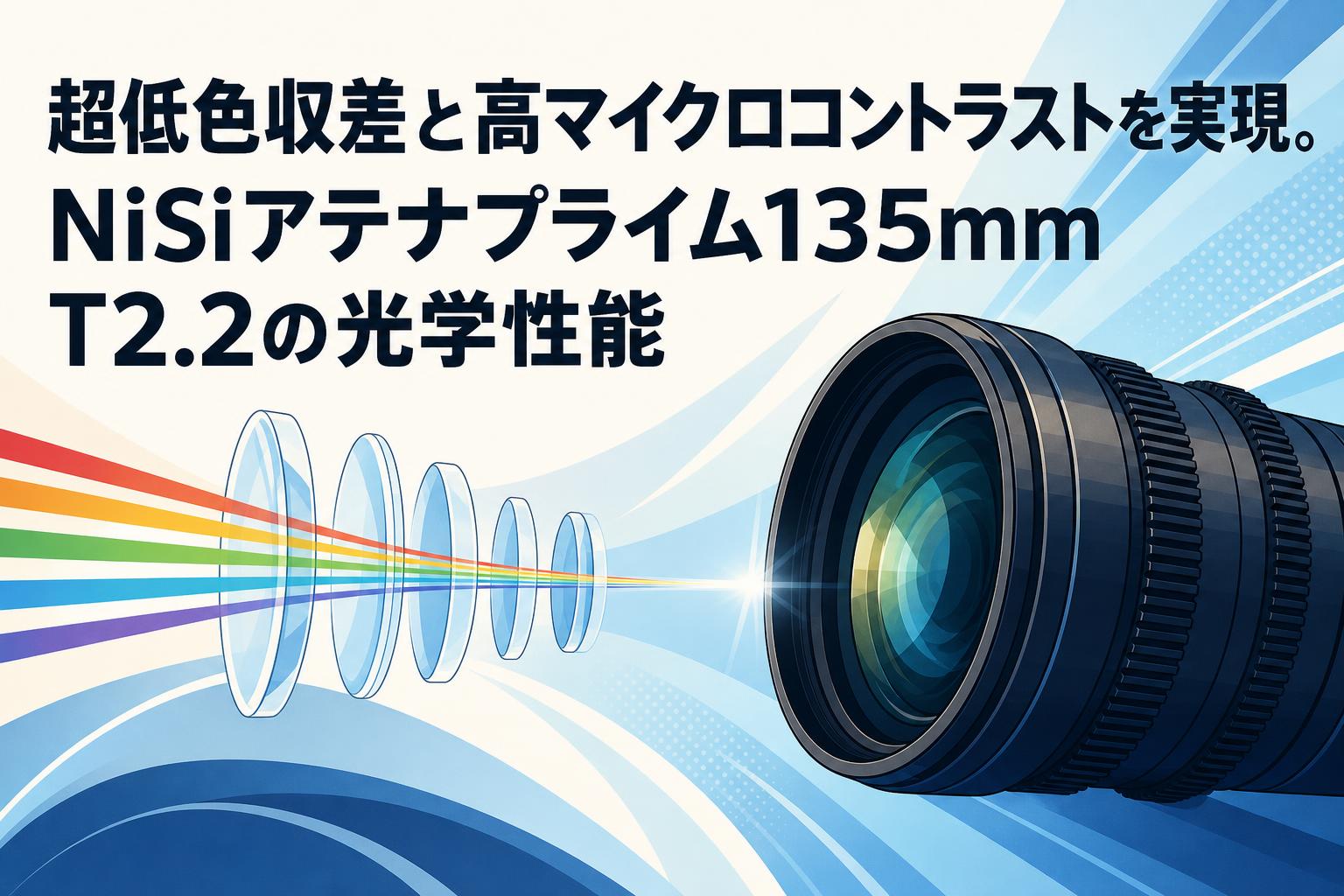 超低色収差と高マイクロコントラストを実現。NiSiアテナプライム135mm T2.2の光学性能