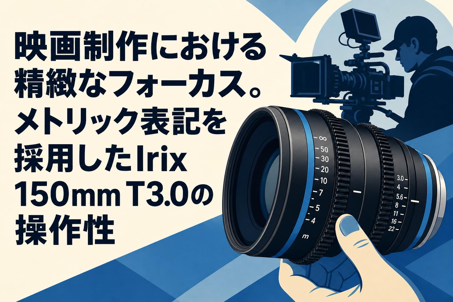 映画制作における精緻なフォーカス。メトリック表記を採用したIrix 150mm T3.0の操作性