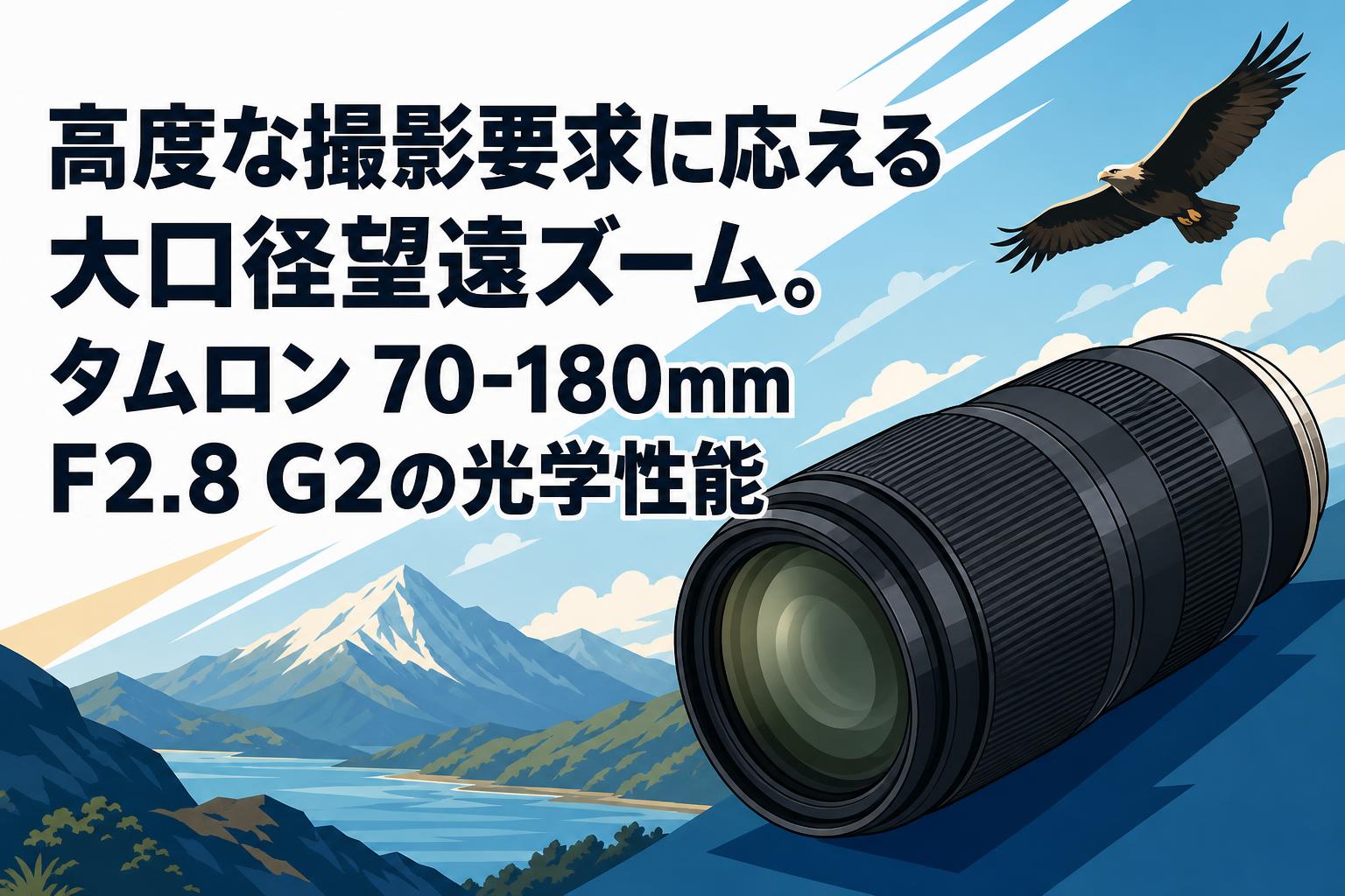 高度な撮影要求に応える大口径望遠ズーム。タムロン 70-180mm F2.8 G2の光学性能