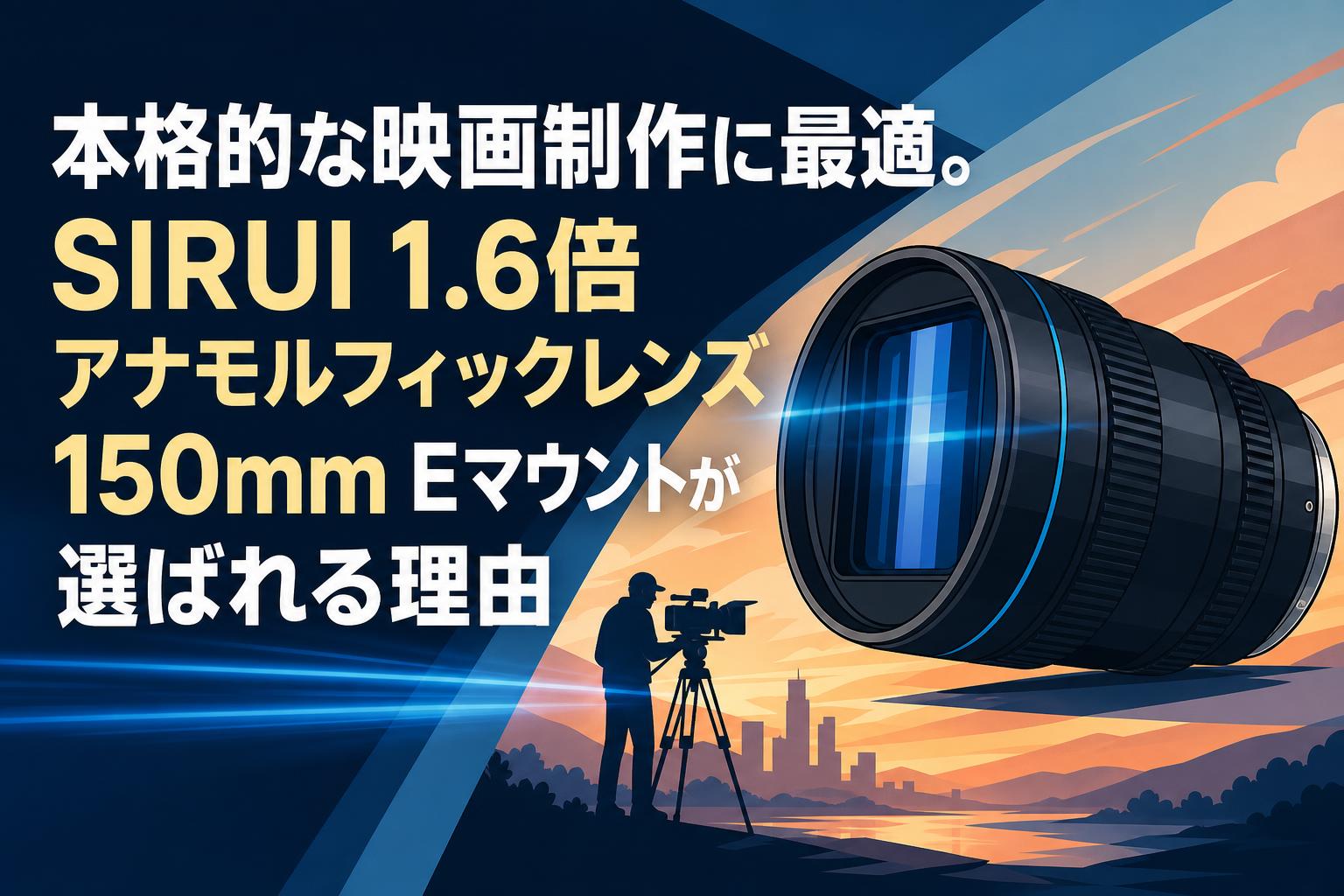 本格的な映画制作に最適。SIRUI 1.6倍アナモルフィックレンズ150mm Eマウントが選ばれる理由