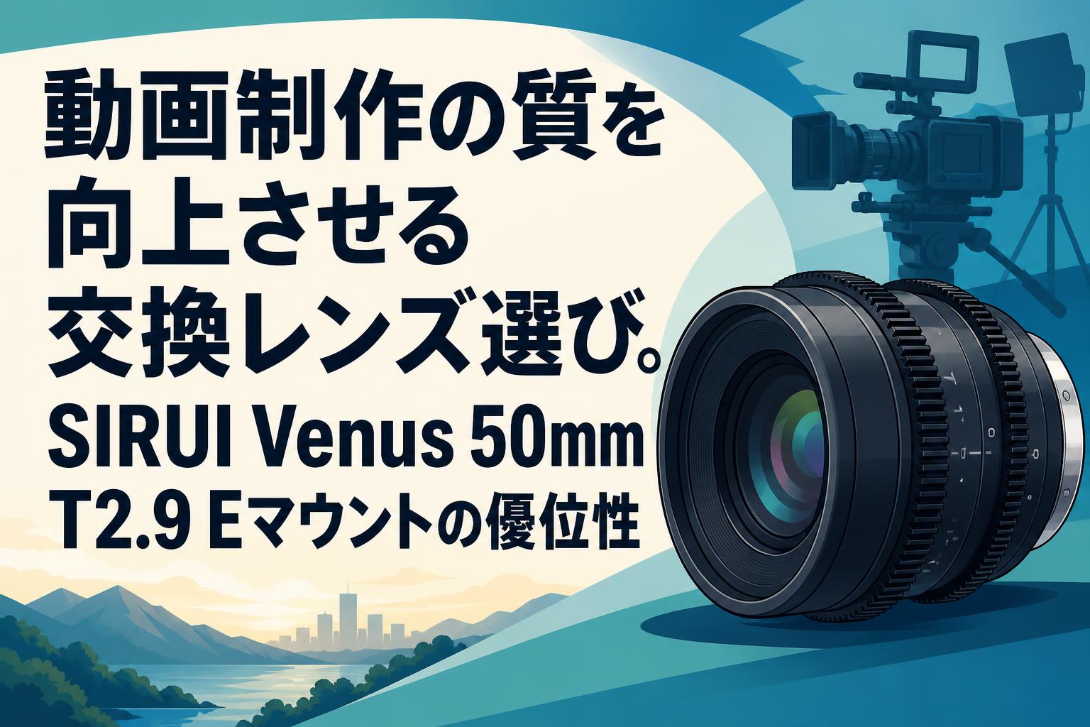 動画制作の質を向上させる交換レンズ選び。SIRUI Venus 50mm T2.9 Eマウントの優位性