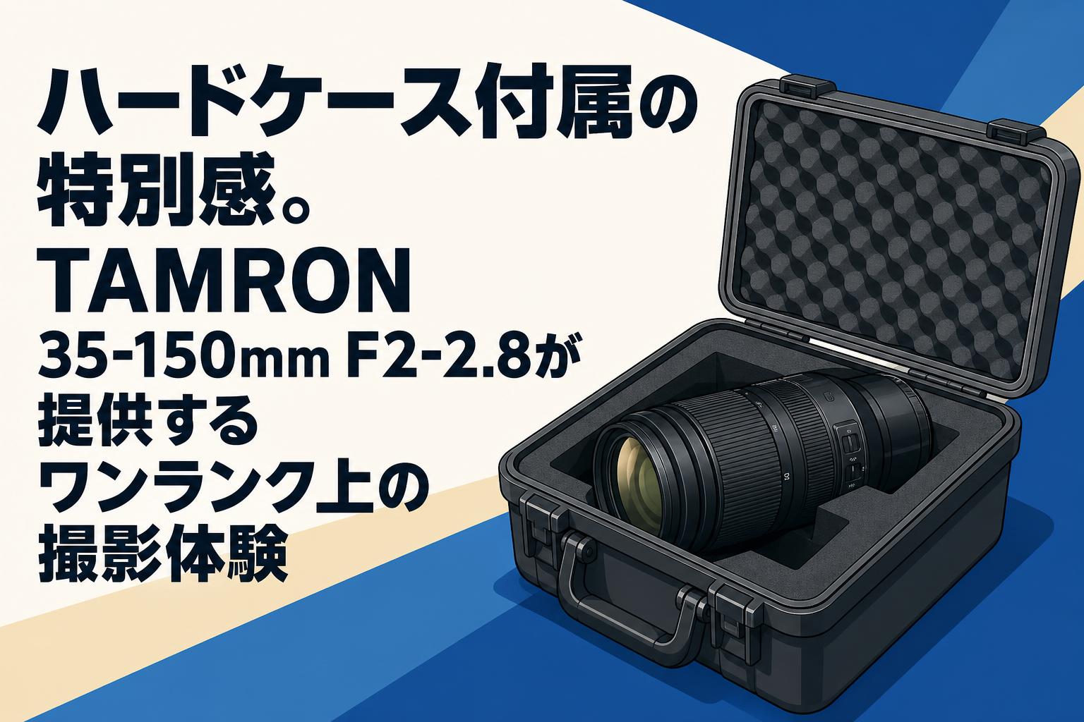 ハードケース付属の特別感。TAMRON 35-150mm F2-2.8が提供するワンランク上の撮影体験