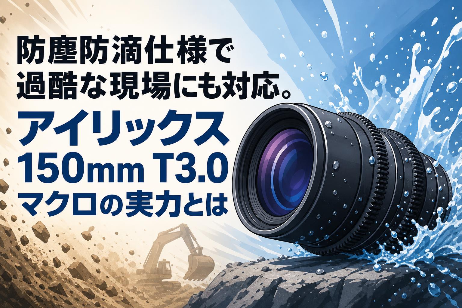 防塵防滴仕様で過酷な現場にも対応。アイリックス150mm T3.0マクロの実力とは