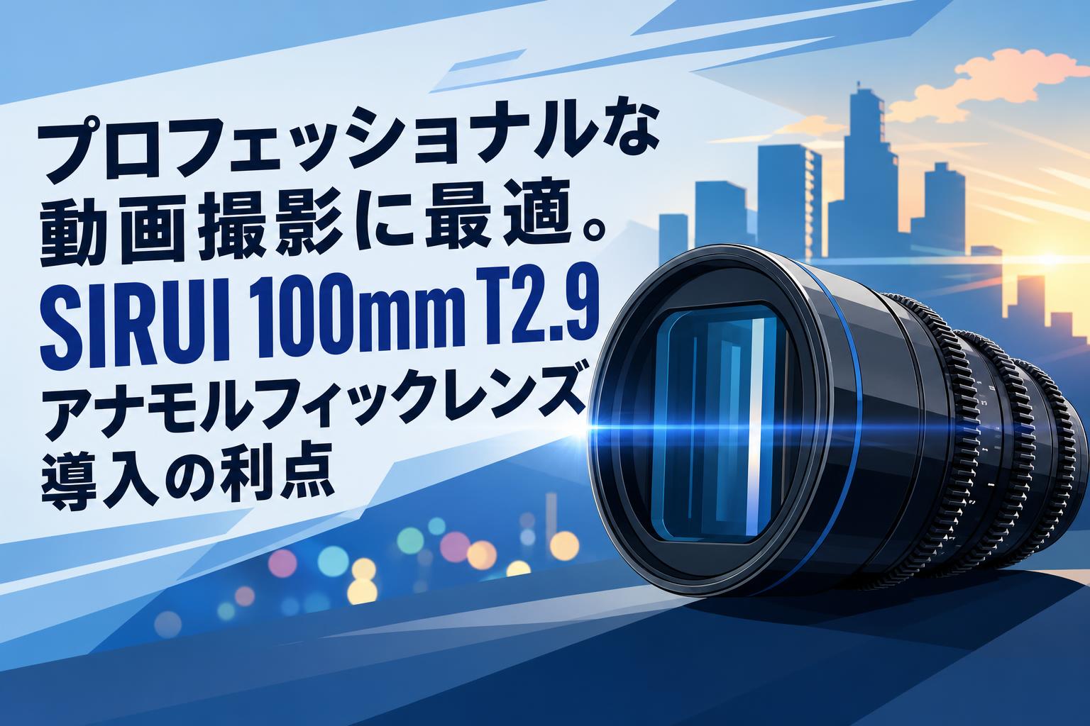 プロフェッショナルな動画撮影に最適。SIRUI 100mm T2.9アナモルフィックレンズ導入の利点
