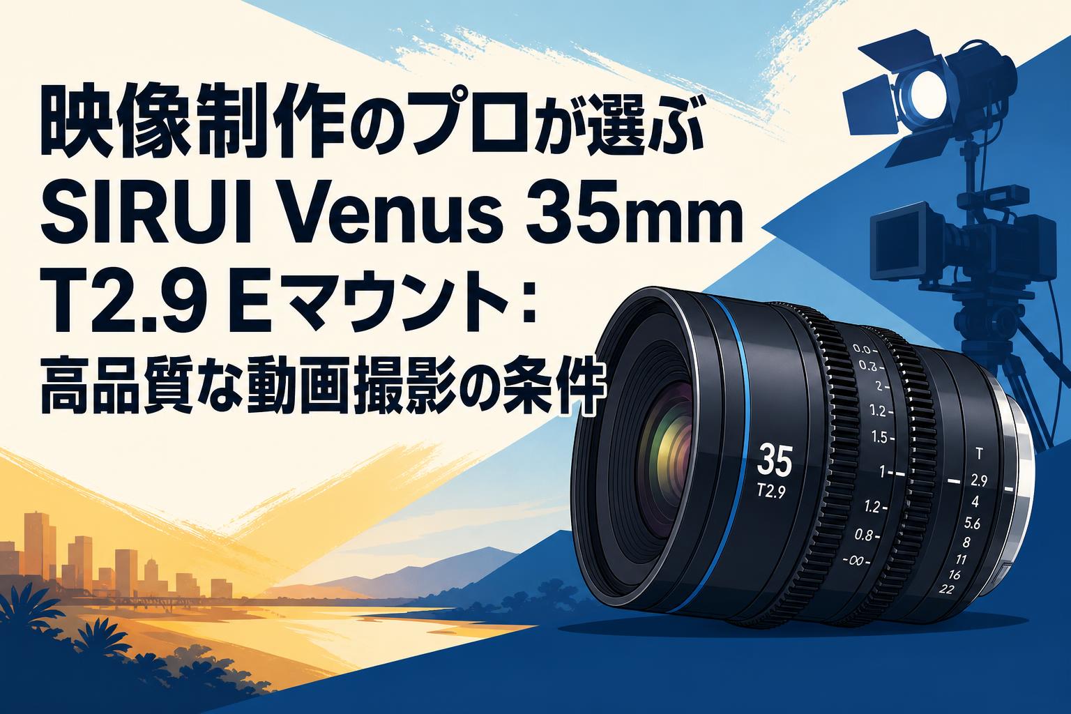 映像制作のプロが選ぶSIRUI Venus 35mm T2.9 Eマウント：高品質な動画撮影の条件