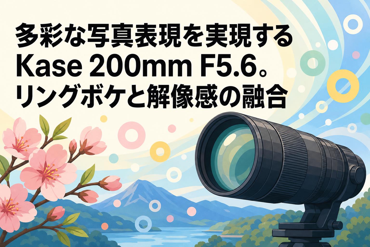 多彩な写真表現を実現するKase 200mm F5.6。リングボケと解像感の融合