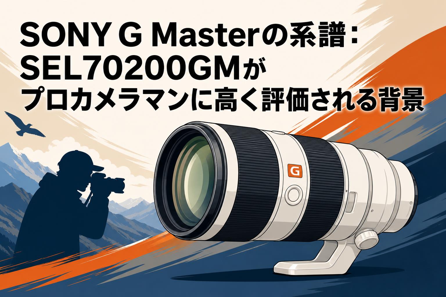 SONY G Masterの系譜：SEL70200GMがプロカメラマンに高く評価される背景