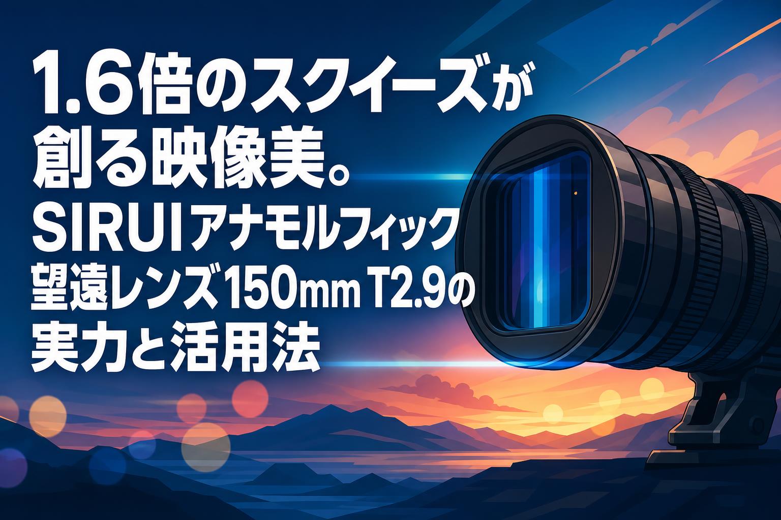 1.6倍のスクイーズが創る映像美。SIRUIアナモルフィック望遠レンズ150mm T2.9の実力と活用法