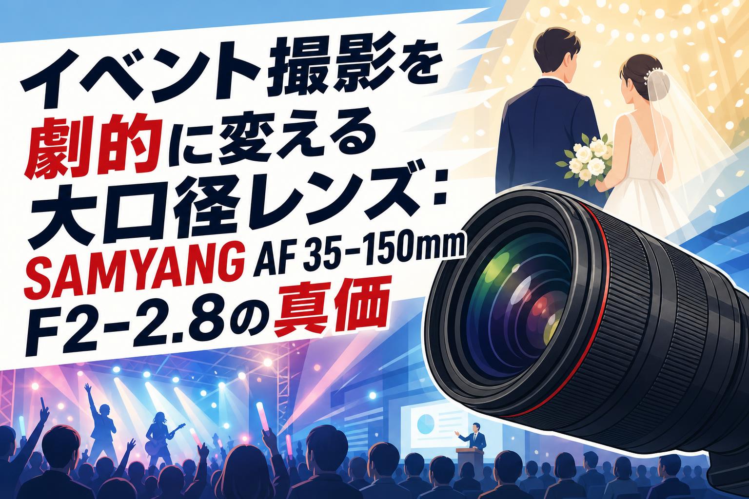 イベント撮影を劇的に変える大口径レンズ：SAMYANG AF 35-150mm F2-2.8の真価