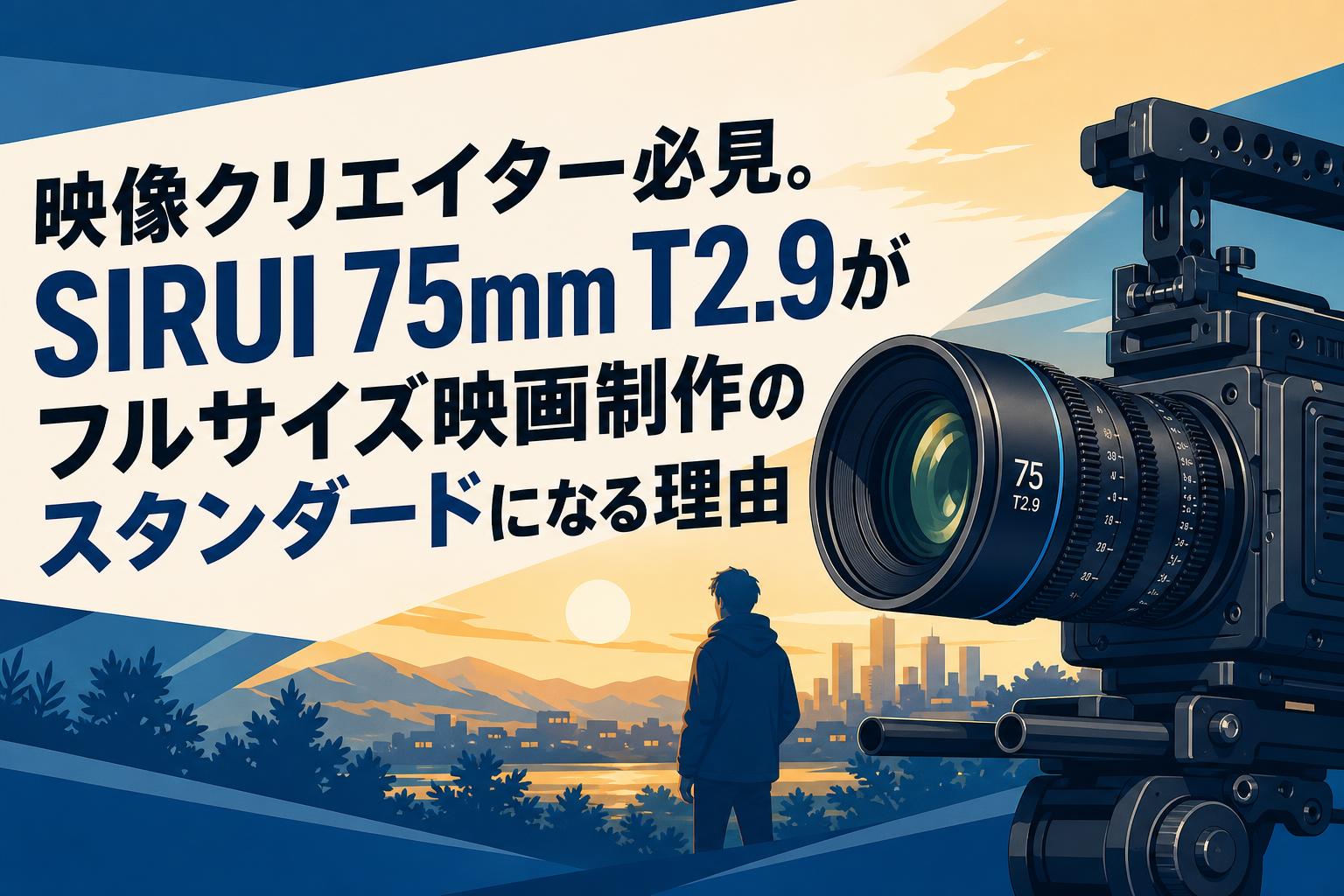 映像クリエイター必見。SIRUI 75mm T2.9がフルサイズ映画制作のスタンダードになる理由