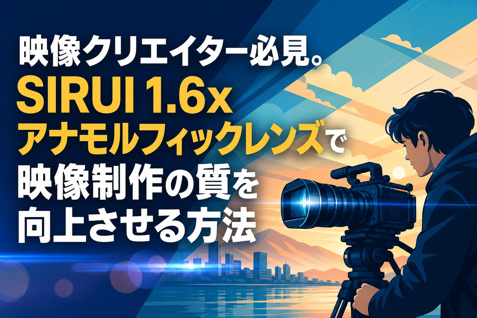 映像クリエイター必見。SIRUI 1.6xアナモルフィックレンズで映像制作の質を向上させる方法