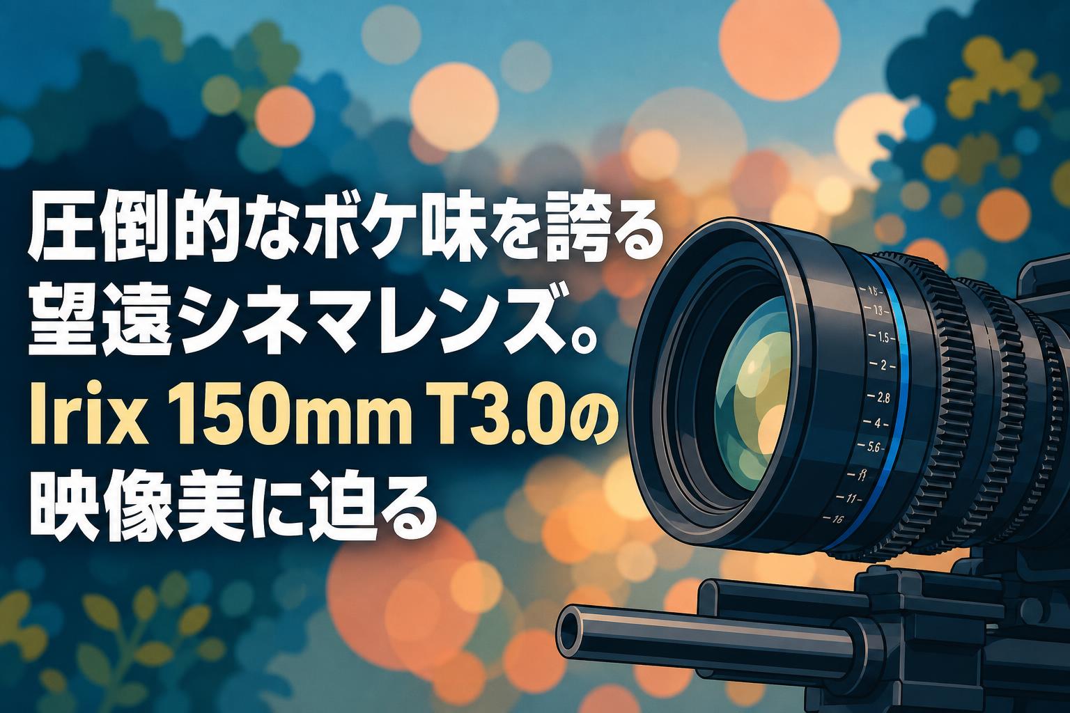 圧倒的なボケ味を誇る望遠シネマレンズ。Irix 150mm T3.0の映像美に迫る